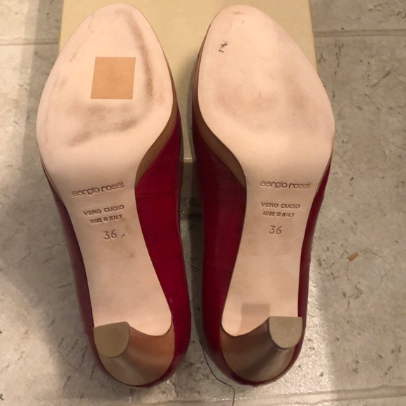 Sergio Rossi Pelle Anguilla red heels - Picture 4 of 6